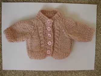 Pink Prem Cardy with Cable 1-3 lbs .webp