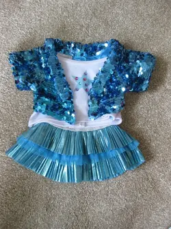 BAB Blue 2 Fer Top & Skirt.webp