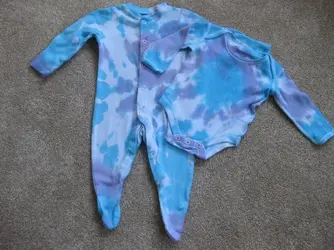 Blue Tie Die Grobag & Long Sleeve Vest Romper 0-3 Months 1 .webp