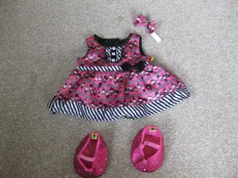 BAB Girl Dress, Hair bow & Shoes.webp