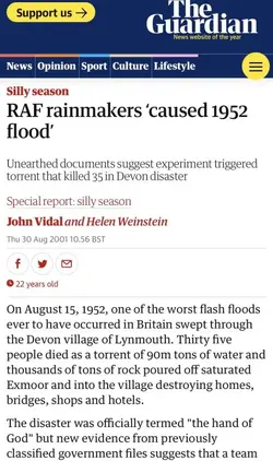 RAF Caused 1952 Lymouth Floods Guardian.webp