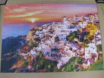 Santorini at Sunset completed 14.7.24.webp